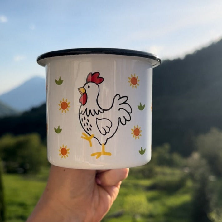 Gallo 🐓- Tazza in metallo smaltato